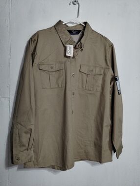 Walls Khaki Button-Down Utility Shirt